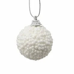 Feeric Lights & Christmas Lot de 10 boules de Noël (D40 mm) Petit Bill Blanc Clearance