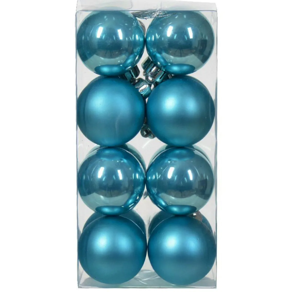 KAEMINGK Lot de 16 boules de Noël (D40 mm) Aravis Bleu pétillant Hot