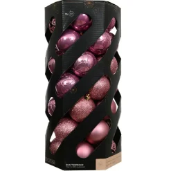 KAEMINGK Lot de 35 boules de Noël (D60 mm) Aravis Vieux Rose Clearance