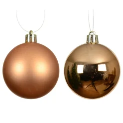 KAEMINGK Lot de 4 boules de Noël (D100 mm) Aravis Cognac Hot