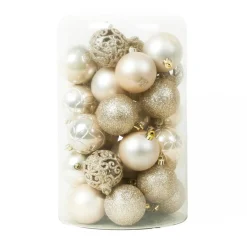 KAEMINGK Lot de 35 boules de Noël (D60 mm) Aravis mix Perle New