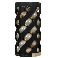 KAEMINGK Lot de 35 boules de Noël (D60 mm) Aravis mix Perle New