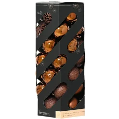KAEMINGK Lot de 35 boules de Noël (D60 mm) Aravis Brun café Hot