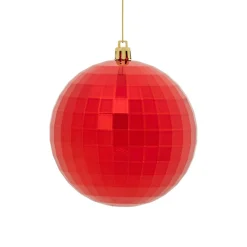 JJA Lot de 14 boules de Noël (D160 mm) Miroir Rouge Best