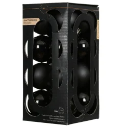 KAEMINGK Lot de 16 boules de Noël (D40 mm) Aravis Noir Discount