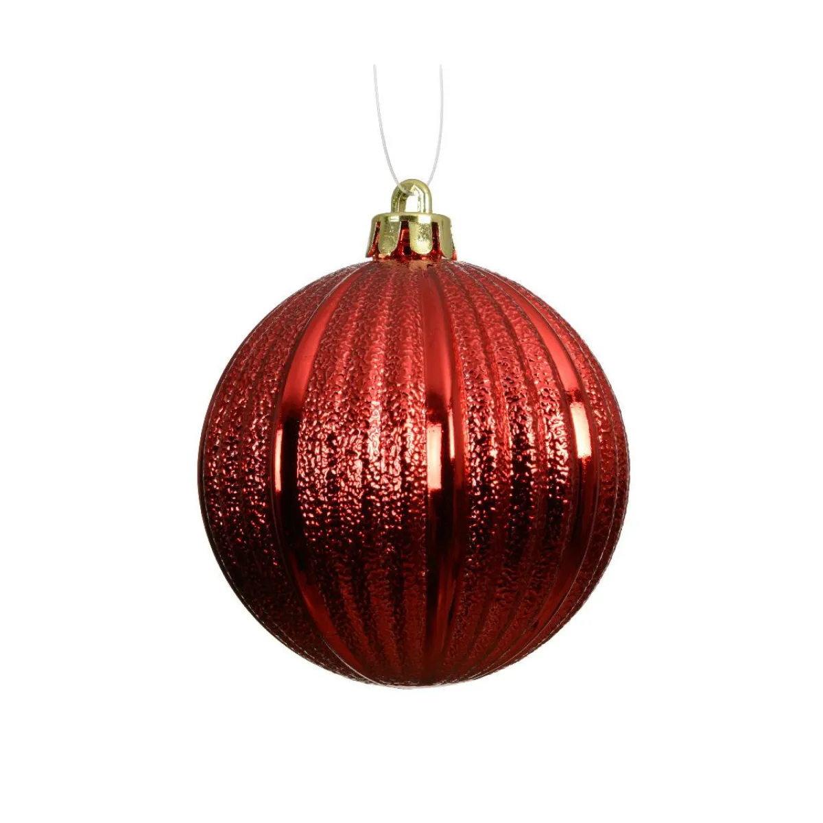 KAEMINGK Lot de 6 Boules de Noël (D80 mm) Glitter Rouge Online