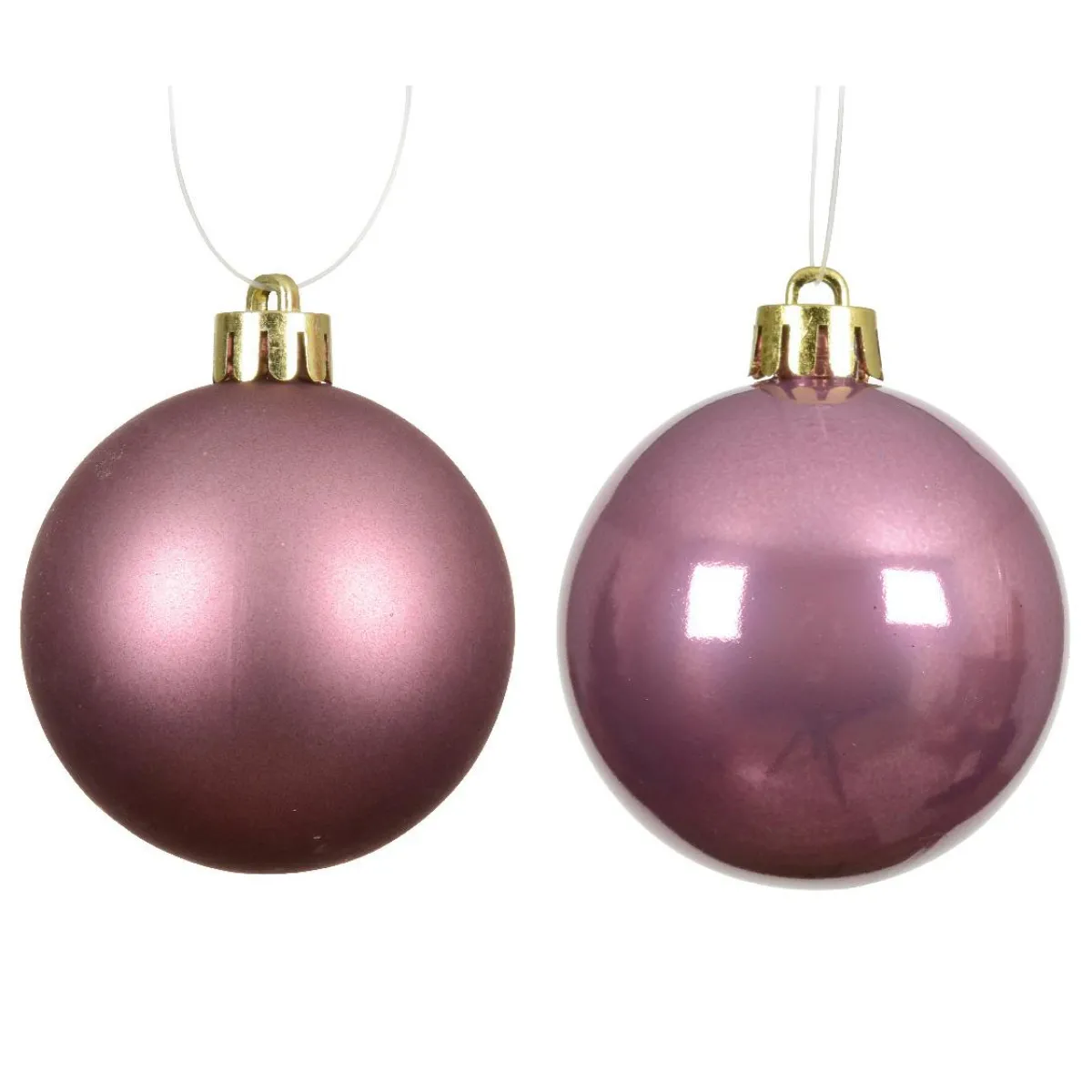 KAEMINGK Lot de 4 boules de Noël (D100 mm) Aravis Vieux rose Discount