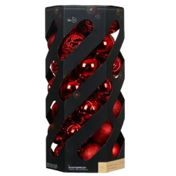 KAEMINGK Lot de 35 boules de Noël (D60 mm) Aravis mix Rouge Best