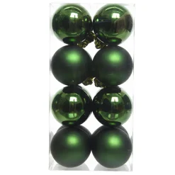 KAEMINGK Lot de 16 boules de Noël (D40 mm) Aravis Vert sapin