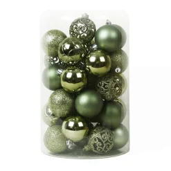 KAEMINGK Lot de 35 boules de Noël (D60 mm) Aravis mix Vert romarin Best
