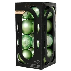 KAEMINGK Lot de 16 boules de Noël (D40 mm) Aravis Vert thé matcha Vert matcha Online