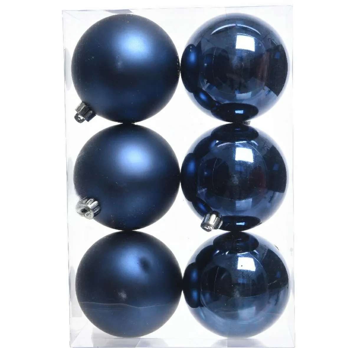 KAEMINGK Lot de 6 boules de Noël (D80 mm) Aravis Bleu nuit Sale