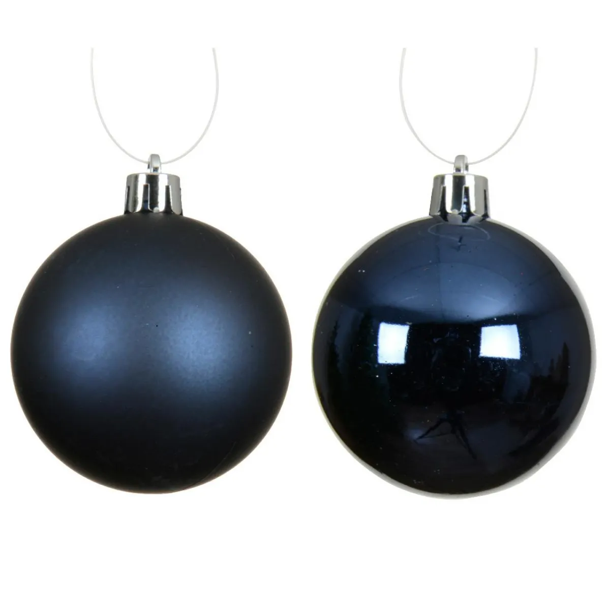 KAEMINGK Lot de 6 boules de Noël (D80 mm) Aravis Bleu nuit Sale