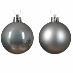 KAEMINGK Lot de 12 boules de Noël (D60 mm) Alpine Gris marbre Best