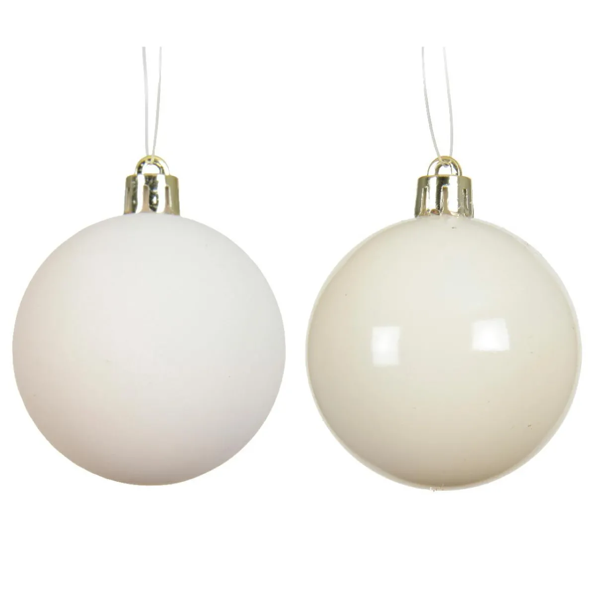 KAEMINGK Lot de 4 boules de Noël (D100 mm) Aravis Blanc laine Hot