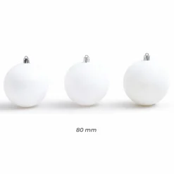 EMINZA Lot de 30 boules de Noël (D80 mm) New Alpine Blanc