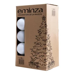 EMINZA Lot de 30 boules de Noël (D80 mm) New Alpine Blanc