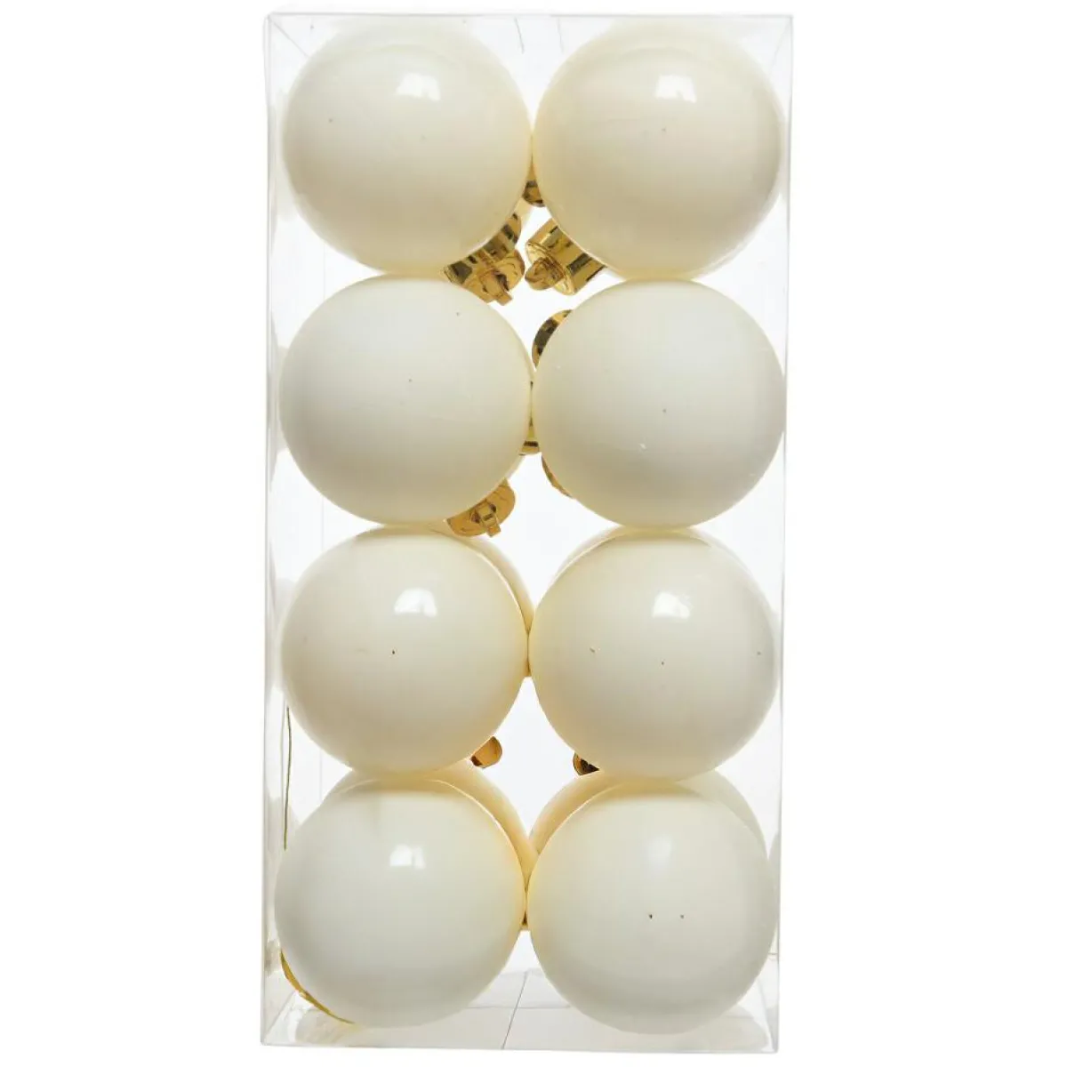 KAEMINGK Lot de 16 boules de Noël (D40 mm) Aravis Blanc laine Sale