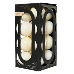 KAEMINGK Lot de 16 boules de Noël (D40 mm) Aravis Blanc laine Sale