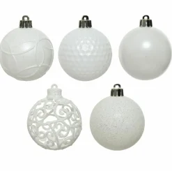 KAEMINGK Lot de 37 boules de Noël (D60 mm) Alpine mix Blanc Online