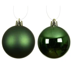 KAEMINGK Lot de 6 boules de Noël (D80 mm) Aravis Vert sapin Best