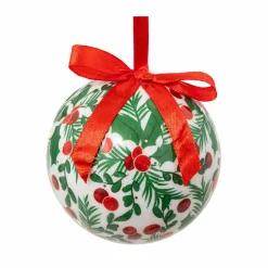 FEERIC LIGHTS Lot de 12 boules de Noël (D75 mm) Houx Vert Sale