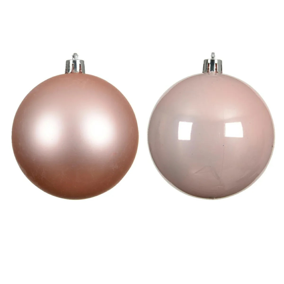 KAEMINGK Lot de 6 boules de Noël (D80 mm) Aravis Rose poudré Online