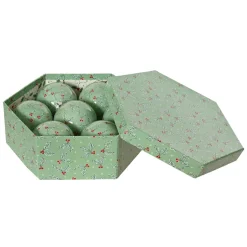 KAEMINGK Lot de 7 boules de Noël (D80 mm) Houx et rouge Vert Best