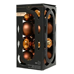 KAEMINGK Lot de 16 boules de Noël (D40 mm) Aravis Brun café New