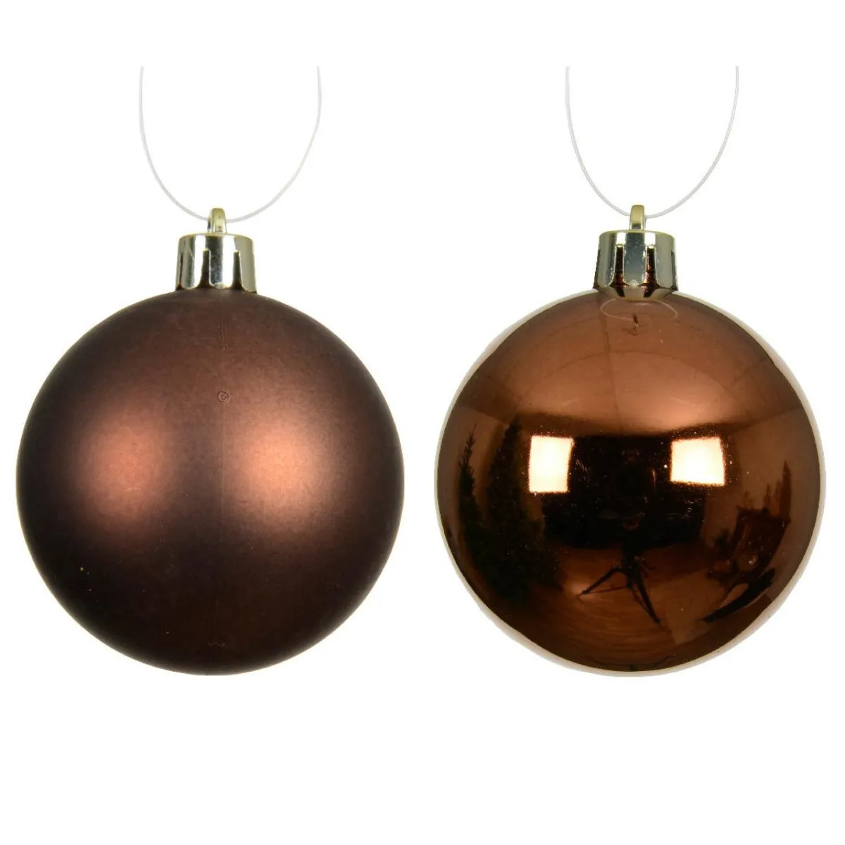 KAEMINGK Lot de 16 boules de Noël (D40 mm) Aravis Brun café New