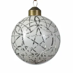 KAEMINGK Lot de 3 boules de Noël (D80 mm) en verre Vril Blanc Online
