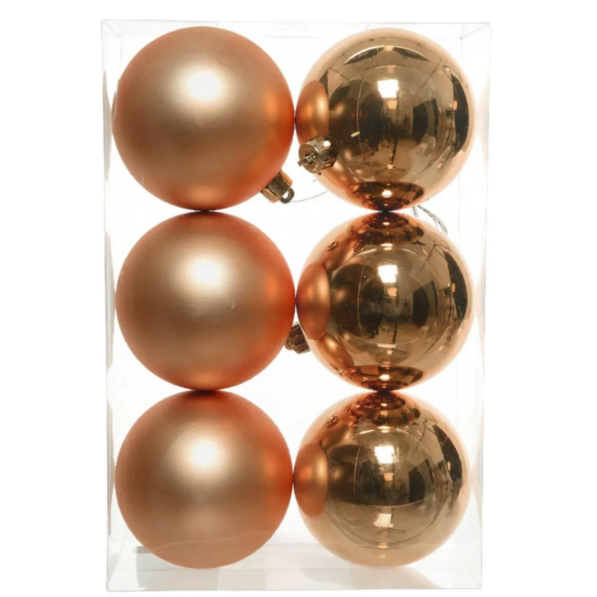KAEMINGK Lot de 6 boules de Noël (D80 mm) Aravis Cognac Sale