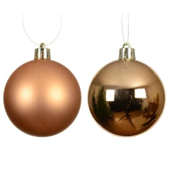 KAEMINGK Lot de 6 boules de Noël (D80 mm) Aravis Cognac Sale