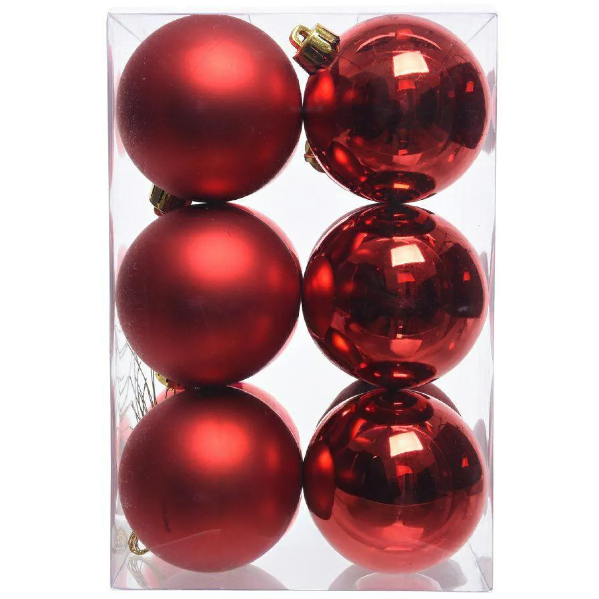KAEMINGK Lot de 12 boules de Noël (D60 mm) Aravis Bordeaux Outlet