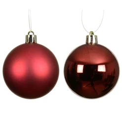 KAEMINGK Lot de 12 boules de Noël (D60 mm) Aravis Bordeaux Outlet
