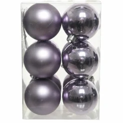 KAEMINGK Lot de 12 boules de Noël (D60 mm) Alpine Lilas Outlet