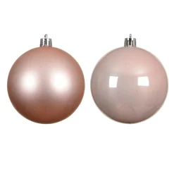 KAEMINGK Lot de 4 boules de Noël (D100 mm) Aravis Rose poudré Clearance