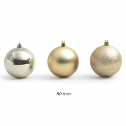 EMINZA Lot de 30 boules de Noël (D80 mm) New Alpine Perle Best