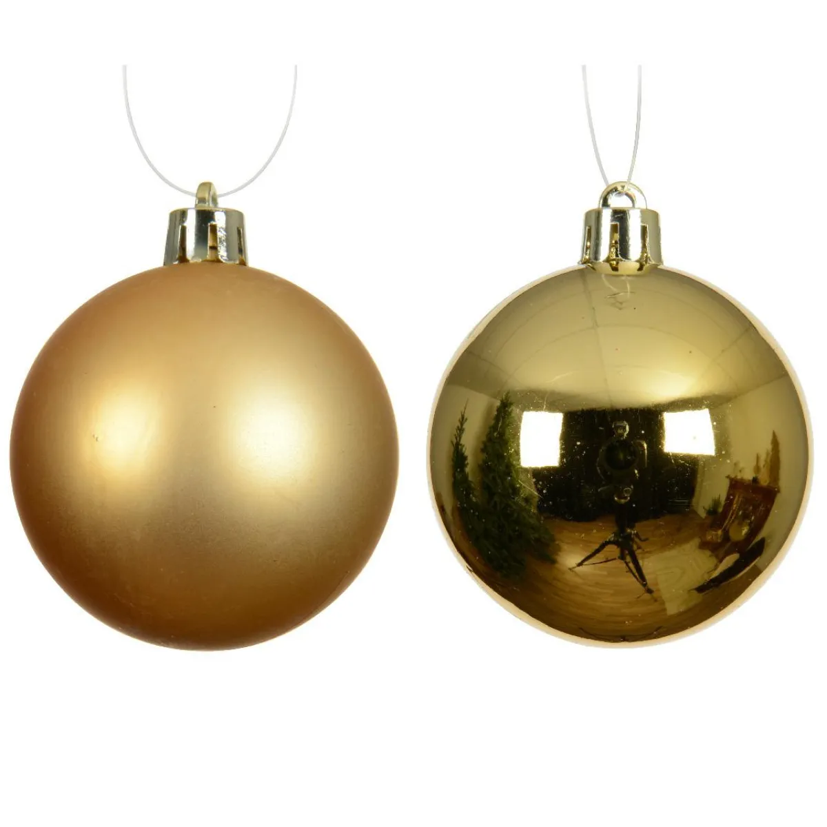 KAEMINGK Lot de 16 boules de Noël (D40 mm) Aravis Or Hot