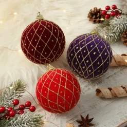 KAEMINGK Lot de 12 boules de Noël (D80 mm) Palais Royal Multicolore Online