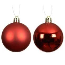 KAEMINGK Lot de 4 boules de Noël (D100 mm) Aravis Rouge Online