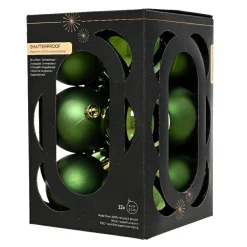 KAEMINGK Lot de 12 boules de Noël (D60 mm) Aravis Vert sapin New