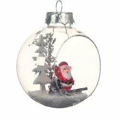 KAEMINGK Lot de 12 boules de Noël (D80 mm) Santo Transparent Hot