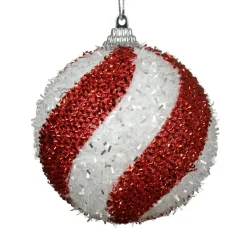 KAEMINGK Lot de 12 boules de Noël (D80 mm) Spiralis Rouge Online