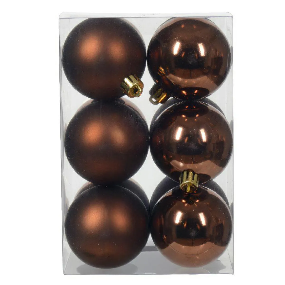 KAEMINGK Lot de 12 boules de Noël (D60 mm) Aravis Brun café Best