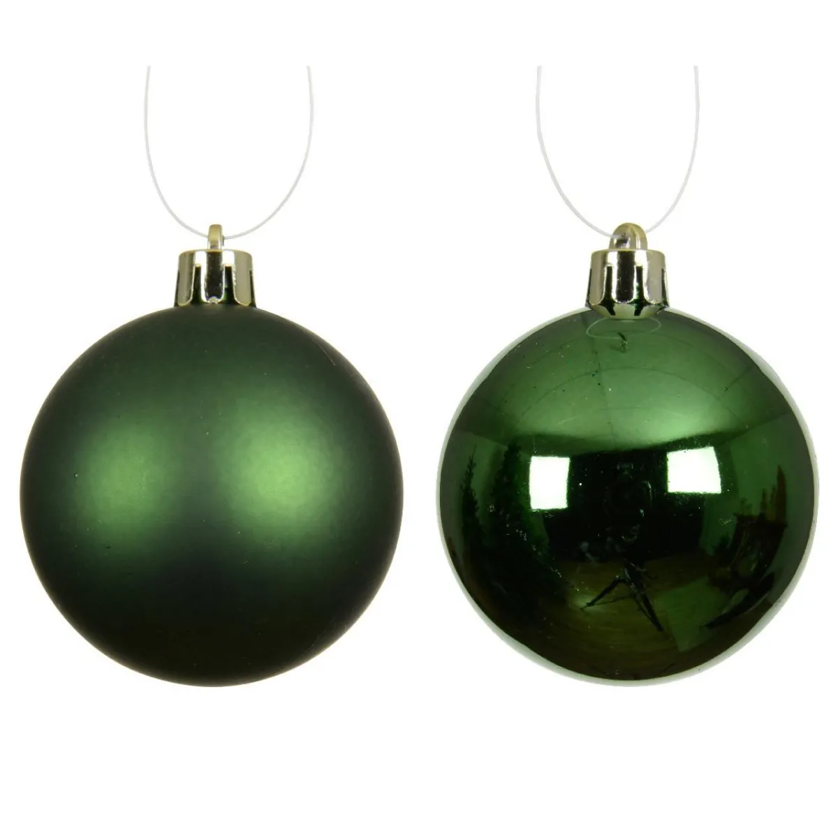 KAEMINGK Lot de 4 boules de Noël (D100 mm) Aravis Vert sapin Best