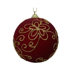 KAEMINGK Lot de 12 boules de Noël (D100 mm) Château et or Bordeaux Outlet