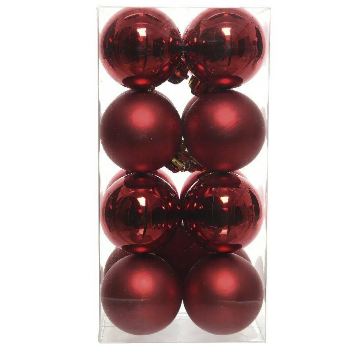 KAEMINGK Lot de 16 boules de Noël (D40 mm) Aravis Bordeaux