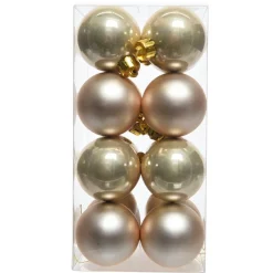 KAEMINGK Lot de 16 boules de Noël (D40 mm) Aravis Perle Best