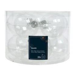 KAEMINGK Lot de 10 boules de Noël (D60 mm) en verre Myst Transparent